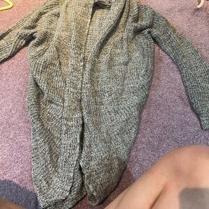 Grey knit cardigan